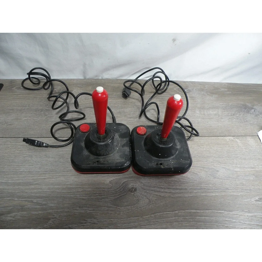 Vintage Command Control Joystick Controller Lot of 2 Atari Commodore Untested